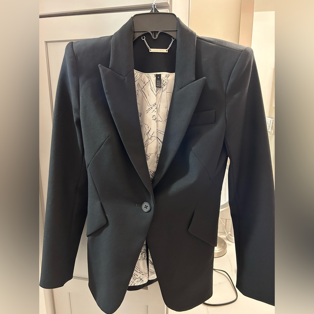 NWOT WHBM Single Button Tuxedo Blazer